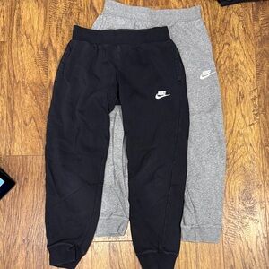 Nike Kids Black and Gray Sweatpants